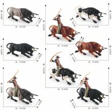 Realistic Spanish Bullfighting Model Statue Ornament, Bullfighting Enthusiast Bookshelf Decor Statue Ornament, Bullfighting Scene Setup Decor Model, Gift - Multicolor - View 6
