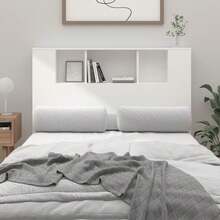 vidaXL Armoire à tête de lit Blanc 120x18,5x102,5 cm - Blanco - Ver 1