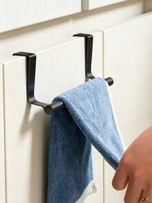 No Drill Single Bar Towel Rack, Cabinet Door Hanging Holder, Kitchen Storage Organizer - Multicolor - View 4