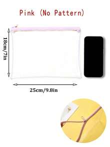 「Sun Protection」印花 PVC 化妝包，拉鍊式 PVC 旅行收納袋，輕量且耐褪色，TSA 合規易攜帶，易擦拭清潔，適合送給老師或朋友的禮物，也是學校假期旅行必備的防水盥洗包 - 彩色 - 查看 9
