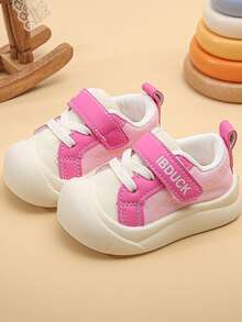 Children's Wide Toe Thin Sole Sports Shoes, Canvas Shoes With Wide Toe Cap, Hook And Loop Closure, Soft And Lightweight Walking Shoes - View 1