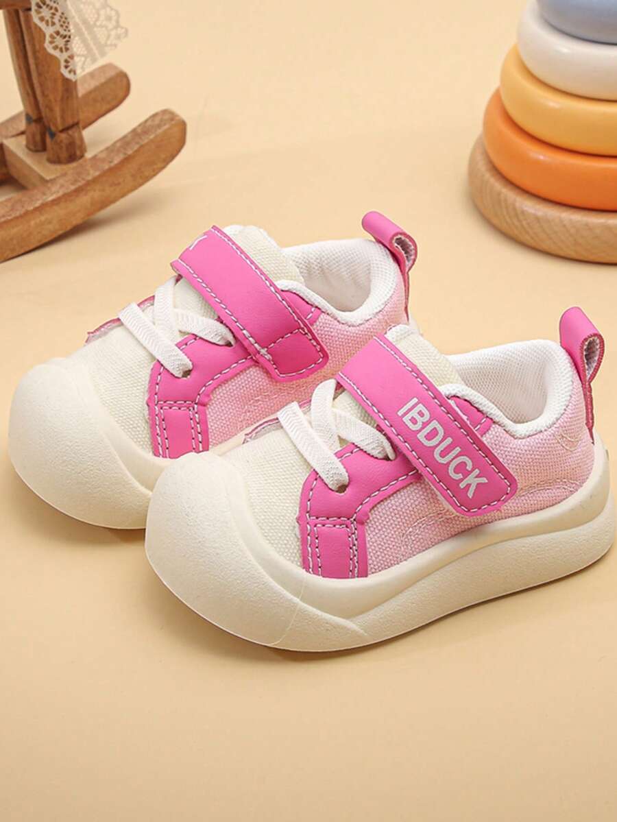 Children's Wide Toe Thin Sole Sports Shoes, Canvas Shoes With Wide Toe Cap, Hook And Loop Closure, Soft And Lightweight Walking Shoes - View 1