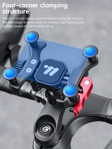 WEST BIKING Bicycle Phone Mount Silicone Shock Absorption Easy Operation Four Corner Wrap Stable And Drop Proof 360 Degree Free Adjustment Aluminum Alloy Material Fits 65 100mm Width Cycling Phone Mount Holders - Multicolor - View 4