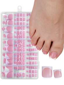 150 Stücke French Tip weiße minimalistische elegante vielseitige Nagelkunst Aufkleber Kunstnägel Set, Sommer Nagelspitzen um Ihre Fingerspitzen zum Strahlen und attraktiv zu machen, perfekt für den täglichen Gebrauch und Partyanlässe von Frauen, ideales Geschenk als Accessoire für Frauen - Verschiedenfarbig - Übersicht 3