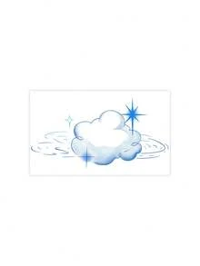 1pc Blue Gradient Ink Wash Cloud Ripple Four-Point Sparkle Horizontal Pattern Temporary Tattoo Sticker, Realistic Fake Tattoo Design, Suitable For Daily Bachelorette Party Favors, Music Festivals, Gaming, Graduation Gifts, Lasts 3-5 Days - Blue - View 4