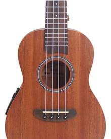 Cheap Concert Electro-Acoustic Ukulele And Case - Brown - View 10
