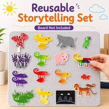 hoojojo 17 Pcs Felt Set, A Color Of His Own, Role-Playing Game, Color Recognition Learning, Fun Classroom Teaching Aids, Back-To-School Season, School Supplies. - Multicolor - View 5