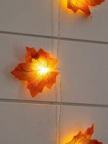 Fall Decorations For Home Maple Leaf Pumpkin Lights LED Battery Operated 3D Maple Leaves Garland String Light For Mantel Porch Indoor Outdoor Halloween Thanksgiving Decor - Multicolor - View 7
