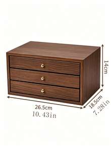 Luxury 3-Drawer Velvet Lined Jewelry Organizer Box With Transparent Glass Lid, Earring Necklace Ring Display Storage Box, Suitable For Gold Jewelry And Accessories - Multicolor - View 7