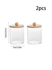 1/2/3/4 cái hộp đựng bông tăm vệ sinh bằng nhựa trong suốt dạng chai, hộp lưu trữ phòng tắm di động hình tròn đựng bông tẩy trang/mút trang điểm, hộp đựng mỹ phẩm, phụ kiện bàn trang điểm du lịch thiết yếu - Nhiều màu - Xem 12