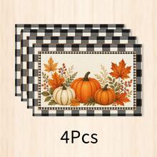1pc Pumpkin Pattern Placemat, Breakfast Mat, Coffee Mat, Coaster, Bowl & Plate Mat, Home Kitchen Decor Accessory, Easy To Clean, Suitable For Home, Restaurant, Restaurant Decor, Holiday Gift, Gift For Friends, Multi-Piece Set - Multicolor - View 8