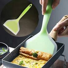 Non-Stick Silicone Cake Spatula - Wide Cooking Turner Tool, Suitable For Eggs, Muffins, Pizza - Durable Heat-Resistant Kitchen Tool, Suitable For Frying, Grilling And Baking - No Battery Required - View 2