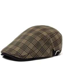 New Striped Plaid Fashion Baseball Cap Vintage Casual Unisex Forward Cap Beret Sun Hat - Stripes & Checks - View 7