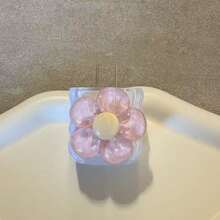 3D 卡通房屋/花朵充電器保護殼，適用於 iPhone 11、12、13、14、15、16，18W-20W，可愛粉色與藍色屋頂設計，配白色門與屋頂，不含電池材質，趣味設計 | 充電器保護殼 - 彩色 - 查看 3