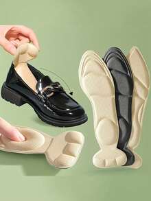 2-In-1 Arch Support Heel Pad & Half Insole Set, Suitable For Loafers, Anti-Slip & Sweat-Absorbing Split Design Insoles, Relieve Foot Fatigue, Prevent Heel Slipping, Make Large Size Shoes Fit Better, Suitable For Daily Casual Leather Shoes - A - View 6