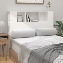 vidaXL Armoire à tête de lit Blanc 120x18,5x102,5 cm - Blanco - Ver 2