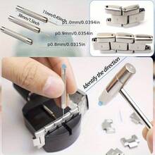 58pcs Luxury Professional Watch Repair Tool Set, Includes Watch Opener, Base Pins, Hammer, Spring Bars, Chain Saw, Watch Band Spring Bars, Chain Accessories, Ideal Gift For Watch Enthusiasts. - Watch Repair Tool Kit - View 3
