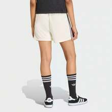 Adidas Clover TT SHORTS Terry Fleece Three Stripes Breathable Comfortable Sports And Casual Running Shorts For Women - White - View 4