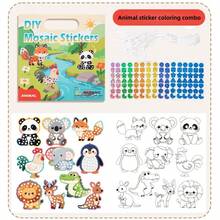 Children's Mosaic Sticker Cartoon Stickers Doodle Painting Boys & Girls Handmade Material Kit Educational Toy Birthday Gift - Multicolor - View 12