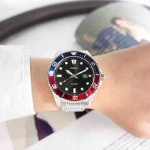 Casio  Red Blue Bezel Stainless Steel Dive Watch MDV-107D-1A3 200M Waterproof Luminous Sports Watch - one-size - View 6