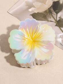 1/2/4/6pcs Women's Fashion Sweet Gradient Color Curly Heart Flower Grasp Clamp Half Tie Hair Hair Claw Headwear Hair Accessories - Multicolor - View 14