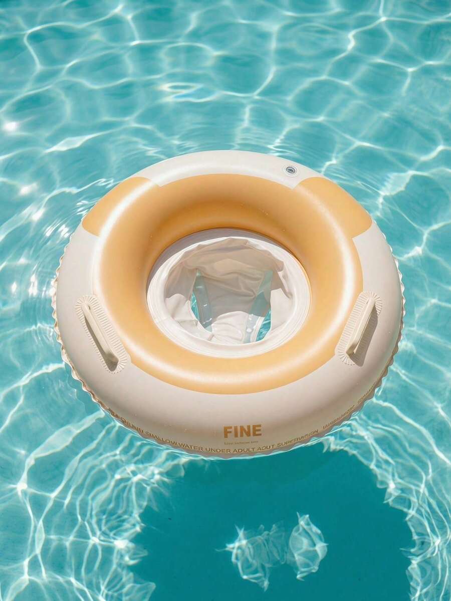 Cute Teddy Bear Thickened PVC Pool Float Ring, Durable Inflatable Pool Float With Safety Seat, Suitable For Summer Water Parties, Beach And Outdoor Activities - Multicolor - View 1