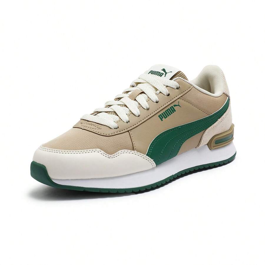 Puma Spring/Autumn Unisex Sports Shoes, Classic Fitness Training Workout Casual Sneakers 39840506 - Light Brown - Dark Green - Almond Color - View 1