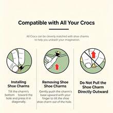 20PCS/10PCS/3PCS/1PC- Halloween PVC Shoe Decorations, Gothic-Style Skeleton And Ghost Designs,DIY Accessories,Women's Shoe Decorations/Sandal Decorations/Beach Shoe Ornaments.Halloween Party Giveaways.Halloween/Summer Break.Back-To-School - View 7