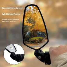 Espejo retrovisor ajustable 360° para bicicleta de montaña, superficie de espejo romboidal de alta definición, espejo retrovisor ocultable - Multicolor - Ver 1