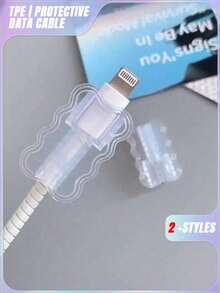 10pcs ABS Resin Data Cable Protector, Anti-Bend Anti-Dirt Anti-Dust, Protect Your Cables From Breaking And Falling Off, Instantly Enhance Fashion Sense, Suitable For Protecting Phones And Data Cables, Effectively Prevent Data Cable Breaking And Falling Off, Compatible With Apple Devices, Compatible With 18-20W Low Power Charging Heads, Avoid Charger Damage - Multicolor - View 8