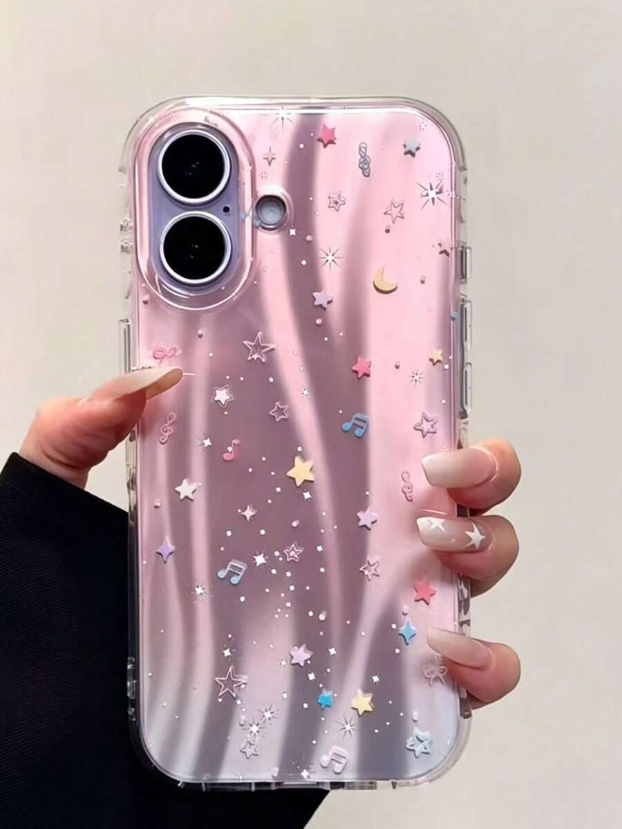 Ins Transparent Soft Pink Matte Frosted Phone Case Compatible With Apple 17/17 Pro Max/17 Pro, 14/15 Pro/16 Pro Max, Full Coverage Soft Protective Cover, Anti-Fall - Pink - View 1