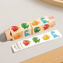 1 Set Balok Puzzle Kayu Bentuk Hewan Dinosaurus & Lainnya, Mainan Putar dan Cocokkan, Hadiah Ulang Tahun Sempurna untuk Balita, Anak Laki-laki & Perempuan, Mainan Puzzle untuk Balita - MultiWarna - View 14