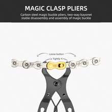 Bike Chain Pliers Tool Anti Slip Handle Cycling Chain Link Splitter Clamp Multi Link Removal Repair Hand Tool Bicycle Link Chain Buckle Pliers Road Bike Link Remover Clamp Quick Release Link Removal Repair Tool MTB Magic Button Clamp Tool - Multicolor - View 4
