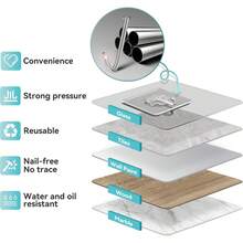 Damage-Free Adhesive Hooks, Wall Hooks For Hanging Items, Suitable For Kitchen, Bathroom, Picture Frames, Posters, Clocks And More, Easy To Tear And Stick Multi-Purpose Hooks, Practical Hooks, Easy Installation, Damage-Free Removal, Damage-Free Hanging, Streamlined Hook Design | Modern | Waterproof | Rust-Proof - Multicolor - View 11