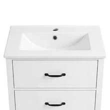 61 X 47 X 83 Cm, Freestanding Washbasin, Fully Lacquered, Three Drawers, Silent Sliding Rails, One-Piece Ceramic Basin, White. - White - View 10