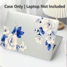 1件裝 藍白花卉 UV 印花筆電保護套，極簡輕量耐用保護殼，適用於 MacBook Air Pro 13.3 13.6 14.2 15.3 16.2 吋，適用於 13 吋 Neo 筆電保護殼 A3404 機型 - 查看 8