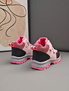 Kinder Retro Trainingsschuhe mit runder Zehenpartie, rutschfeste und verschleißfeste Sohle, Sportschuhe für Schüler - Pink - Übersicht 4