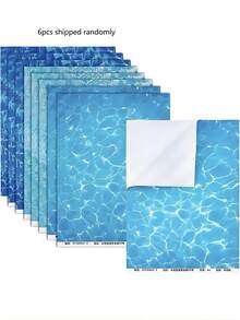 3-Color Random Shipment Wavy Pattern Water Surface Sticker, Suitable For Miniature Landscape Water Scenery, Large Architectural Models, Garden Fountain Simulation Props, Dollhouse Beach And Lake Scene Miniature Models - Multicolor - View 14