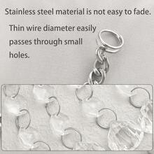 100pcs Durable Mini Open Jump Rings, Stainless Steel Key Ring Accessories, Suitable For Jewelry Making, DIY Crafts, Keychain Accessories - Steel - View 5