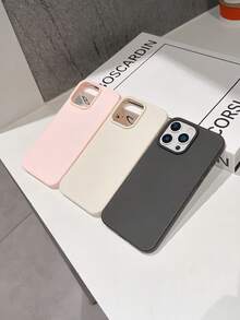 3pcs Solid Color Large Hole Matte Anti-Drop Phone Case Set, Personalized Protective Cover For IPhone 16 Pro Max/17/16/15/14 Plus/13/12/11/Air - Multicolor - View 5