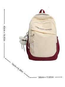 LECEY Mochila casual versátil de gran capacidad - Rojo - Ver 7
