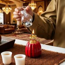 1pc Pumpkin Shaped Ceramic Oil Lamp, Vintage Decorative Oil Lamp, Suitable For Home Decor, Outdoor Lighting, Holiday Gift, Holiday Gift, No Electricity, No Oil. - 1PC - View 6