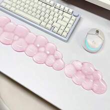 Ergonomic Cloud Gel Keyboard & Mouse Wrist Rest Set - Transparent White Palm Rest, Suitable For 60%/68%/75% Layout Keyboards, Comfortable Wrist Support, Ideal For Typing And Gaming - View 19