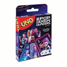 Mattel UNO K-Pop Monster Hunter 卡牌遊戲，適合 2-10 人玩家，兒童與成人遊戲之夜，附特殊規則 - JRV01 - 查看 8