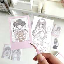 3-Inch Anime Girl Mini Card (Art Paper) – M5 Journaling/Scrapbooking Decoration Card (8.5 X 5.5 Cm) School Supplies, Essentials For Returning To School - A - View 5