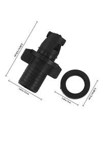 Adaptador de válvula de aire para kayak inflable de uso pesado, conector universal de válvula de bomba de aire, accesorio de inflado para SUP inflable, bote y kayak, adaptador para canoa, bote de goma, tabla de SUP, equipo de deportes acuáticos inflable, pieza de repuesto para inflar y desinflar - Negro - Ver 3