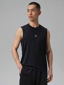 Jordan Men's Basketball Player Graphic Print Crew Neck Sports Tank Top - Black - View 1