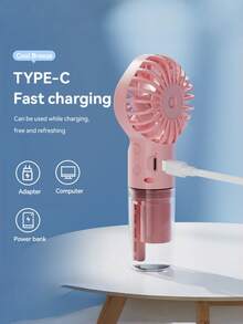 800mAh Mini Handheld Mist Fan, Portable USB Rechargeable Cooling Fan, Summer Mini Water Mist Fan, Personal Air Cooler, Travel Fan, Outdoor Sports Fan, Office Home Dorm Desktop Fan, Compact Pocket Fan, Vacation Essential, Creative Gift For Women And Men - Multicolor - View 11