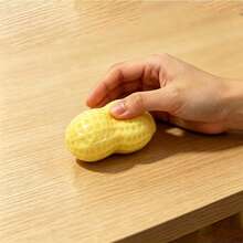 1pc Creative Realistic Peanut Squeeze Toy, Round And Full Shape, Soft And Dense Touch When Squeezed, Slowly Recovers When Pressure Is Released, Providing A Healing Sensation Similar To Kneading Dough. Whether It's A Short Break At The Office Desk, A Moment Of Relaxation During Commuting, Or Self-Soothing During Solitary Time At Home, It Can Be Your Emotional Outlet At Your Fingertips. - Multicolor - View 4