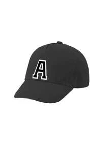 1pc Customized Kids A-Z Letter Baseball Cap, Adjustable Breathable Headwear, Suitable For 1-3 Years Old Toddlers, Outdoor Sun Hat For Travel - Black - View 5